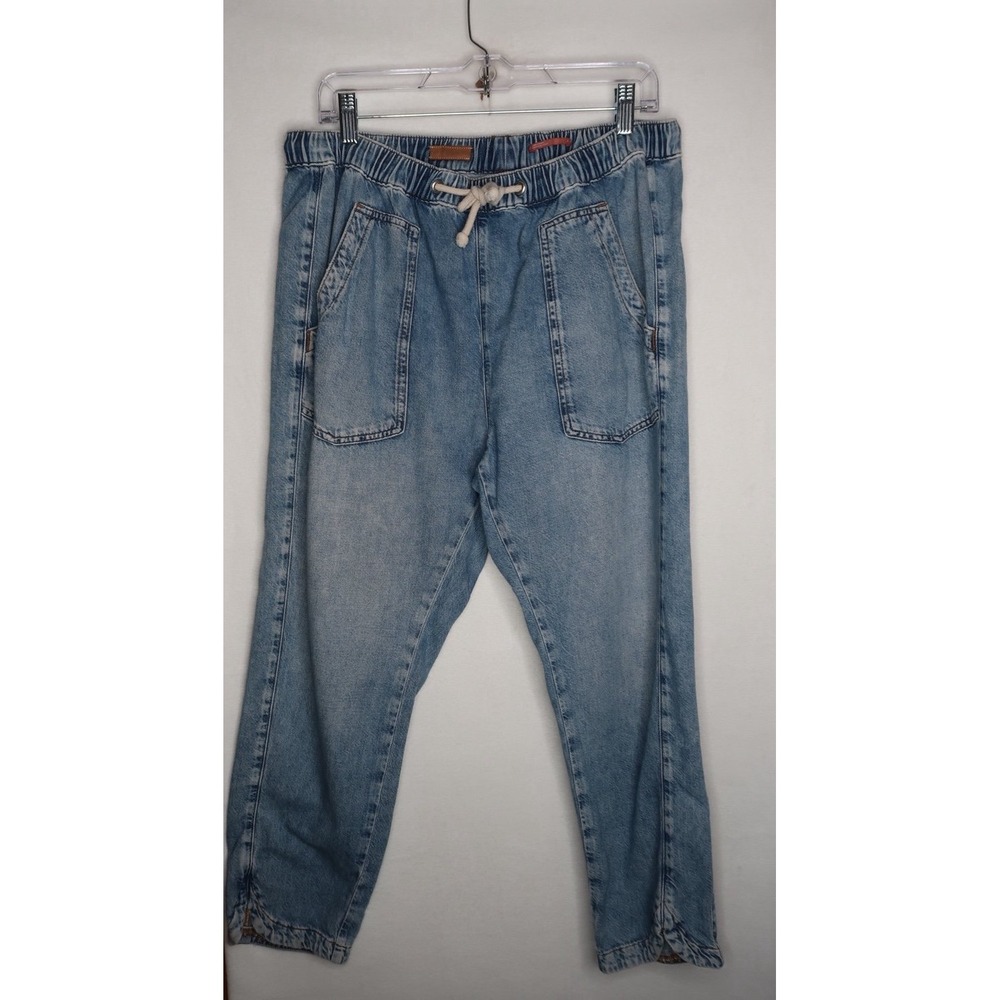 Pilcro Anthropologie OB1325224 Denim Jogger Jeans M Light Wash Drawstring Pants